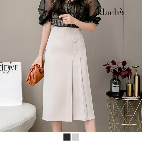 트리플버튼미디스커트_B4S0911