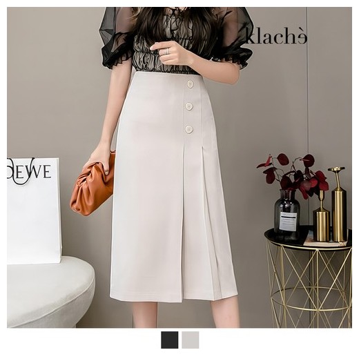 트리플버튼미디스커트_B4S0911