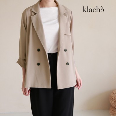 KLACHE 하프트렌치더블자켓_CK2FJK009A