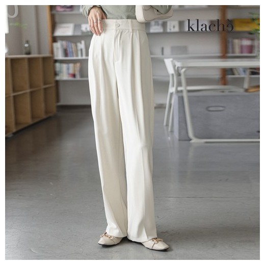 클라셰 (77까지)투핀턱와이드데일리슬랙스_B3F0181