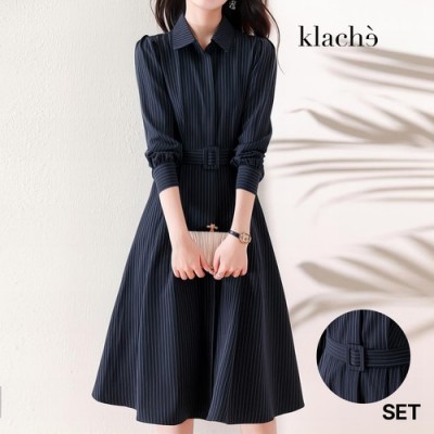 클라셰 오피스캐주얼핏원피스+벨트SET_B4S0600
